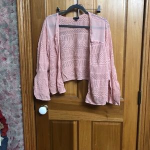 Peach long sleeve shrug